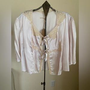 Soft Pink Silk Vintage Bed Jacket!
